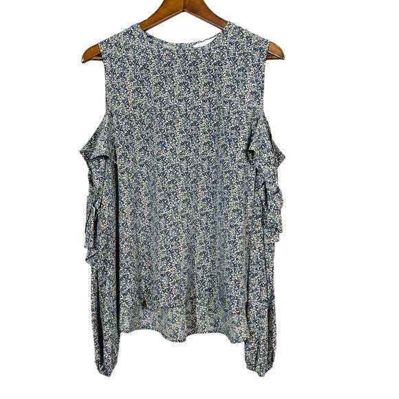 Robert Rodriguez Silk Tunic Top Blouse Micro Floral Print Long Sleeve - 8 - Picture 3 of 6